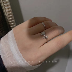 Silver Rose Ring