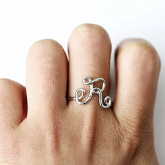 Personalized  Initial Name Rings