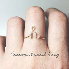 Personalized  Initial Name Rings