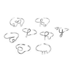 Personalized  Initial Name Rings