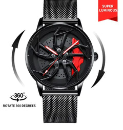 Men 3D Real Wheel Watches